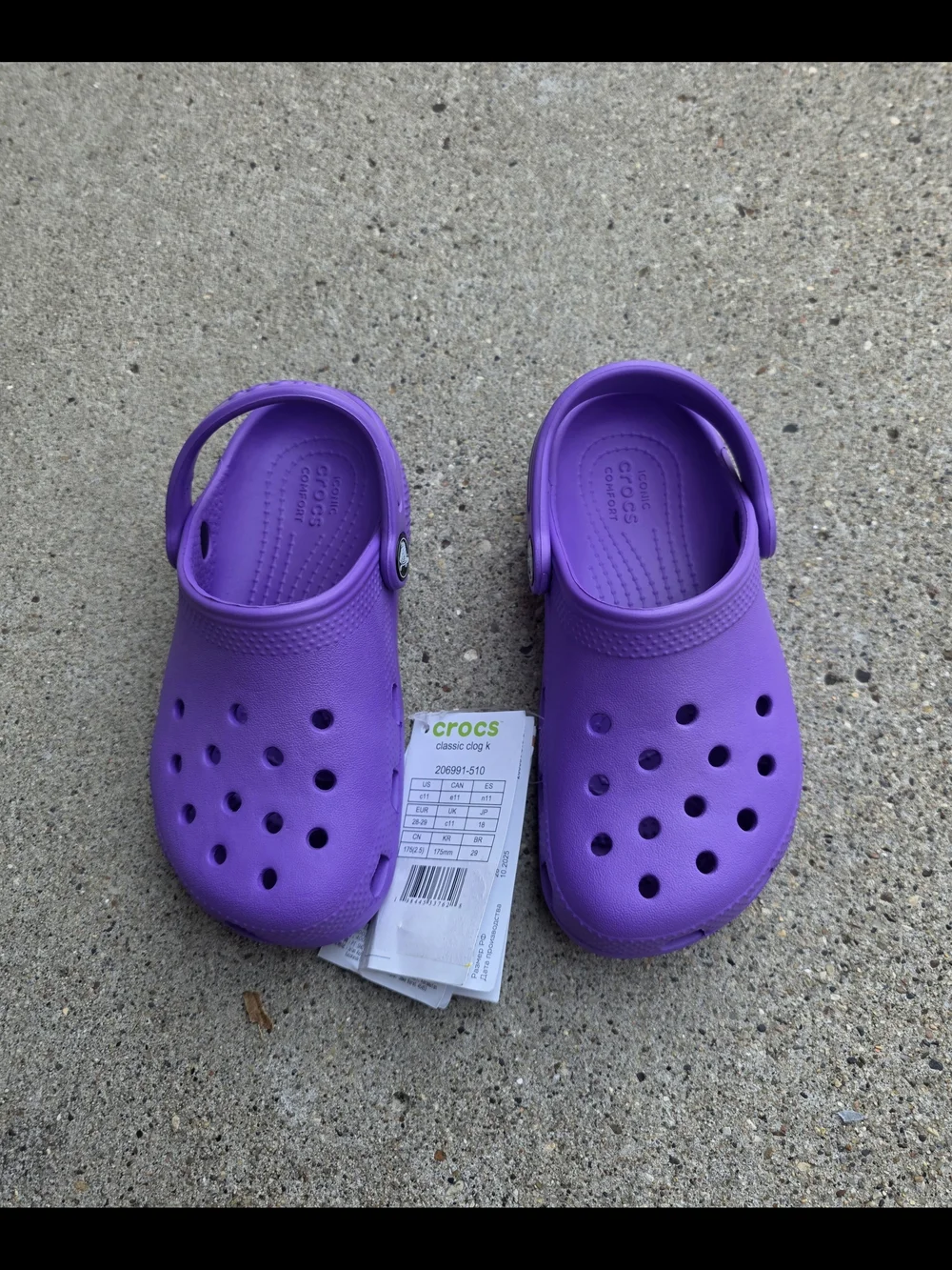 Crocs Kids Classic Clog - Purple C11